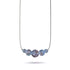 Indigo | Argent sterling .925 | Collier fermoir infini en verre luciole